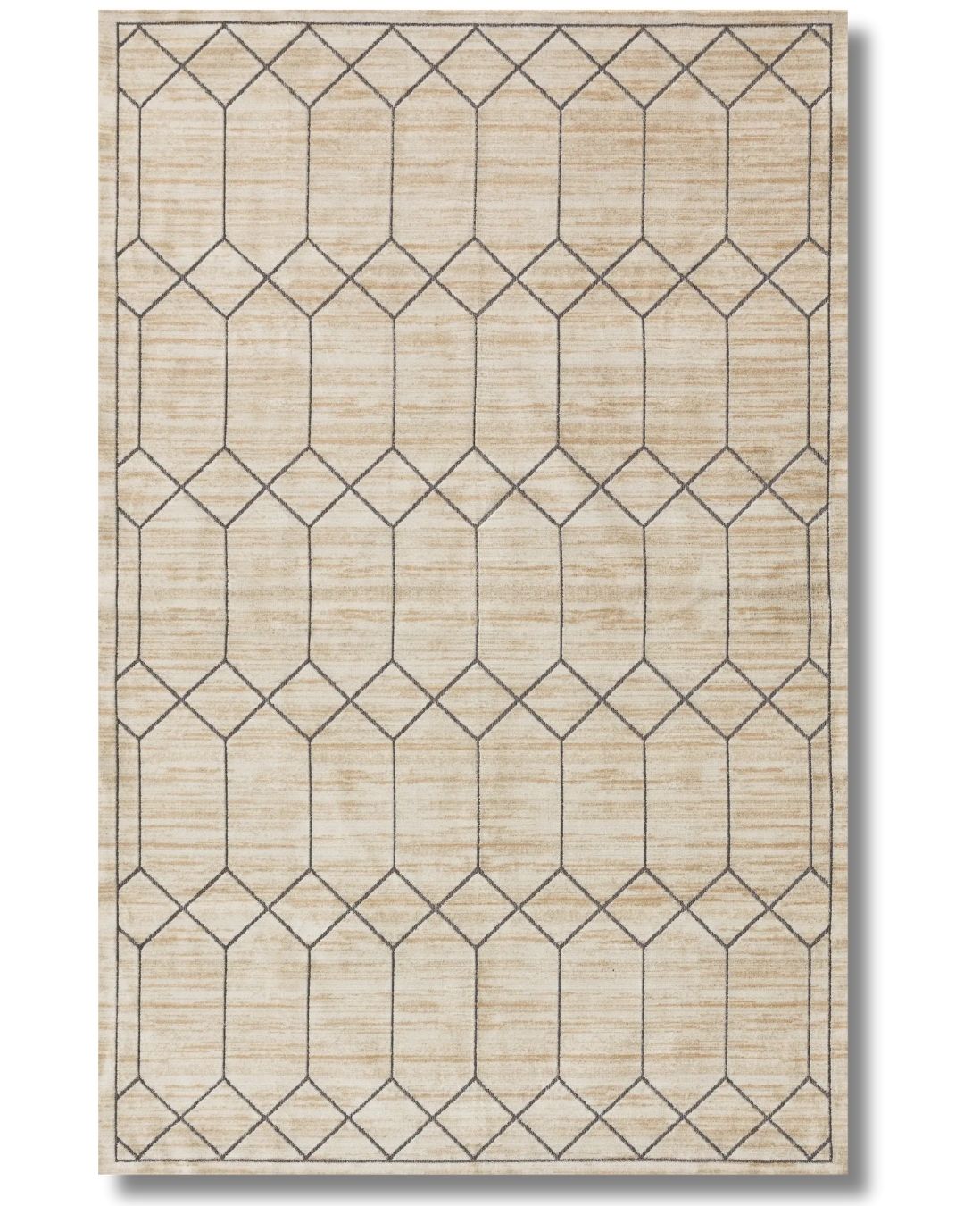 Desert - Pamuk Dokuma Taban - Kırsal Desenli Modern Halı