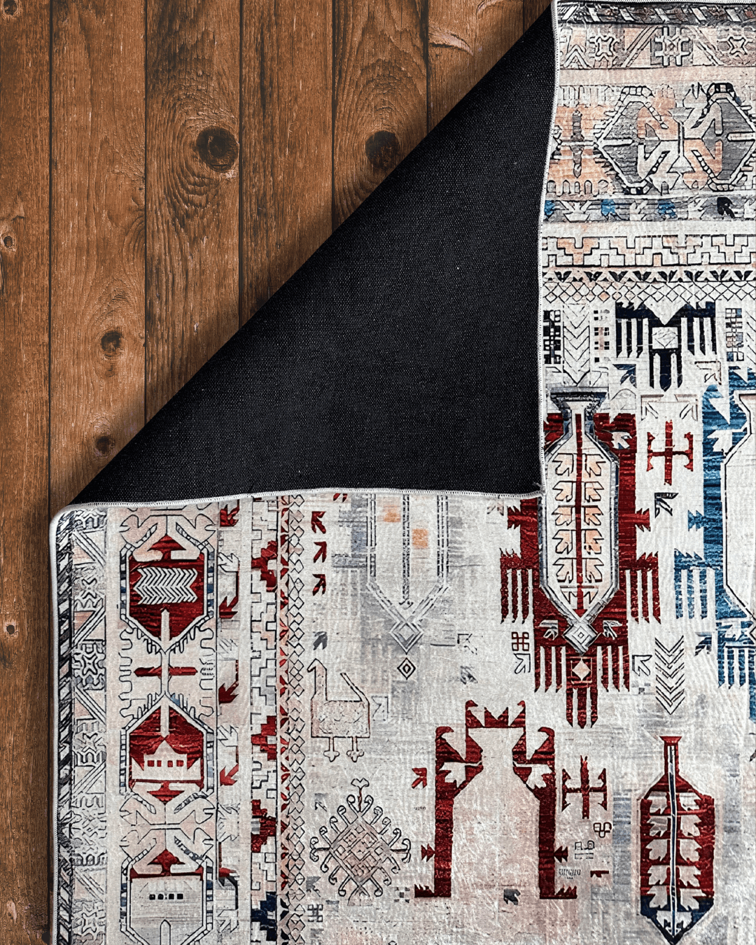 Pars - İskandinav Minimal Desen Halı – Yıkanabilir, Pamuk Dokuma Taban