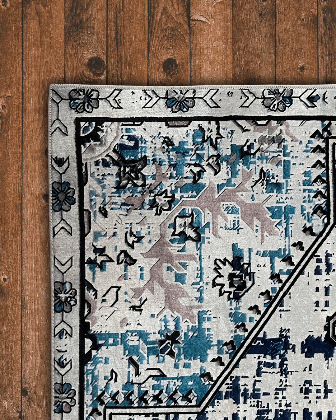 Arctic Bloom – Where Ice Flowers Never Die - Scandinavian Rug