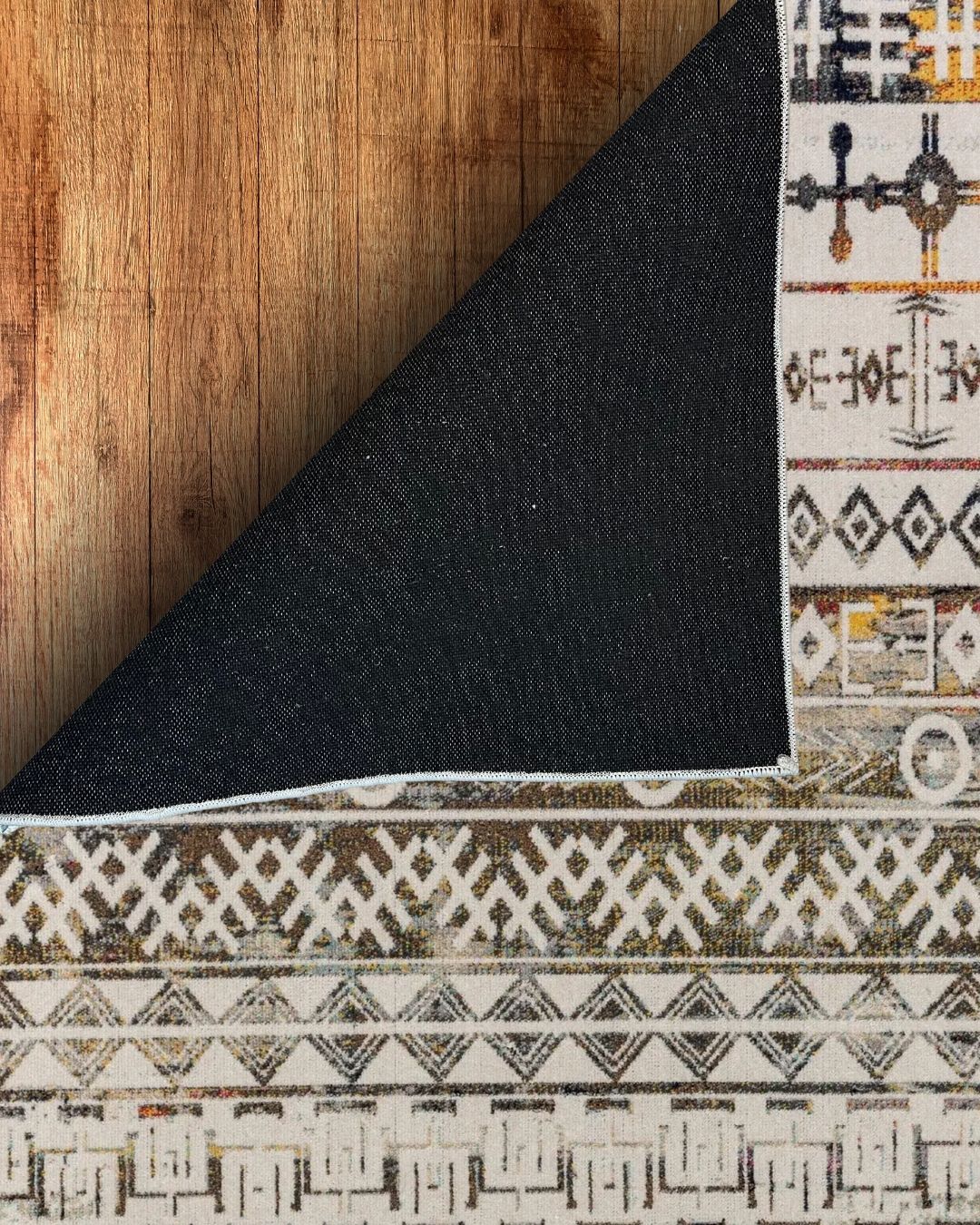 Serap - Pamuk Dokuma Taban - Kırsal Desenli Modern Halı