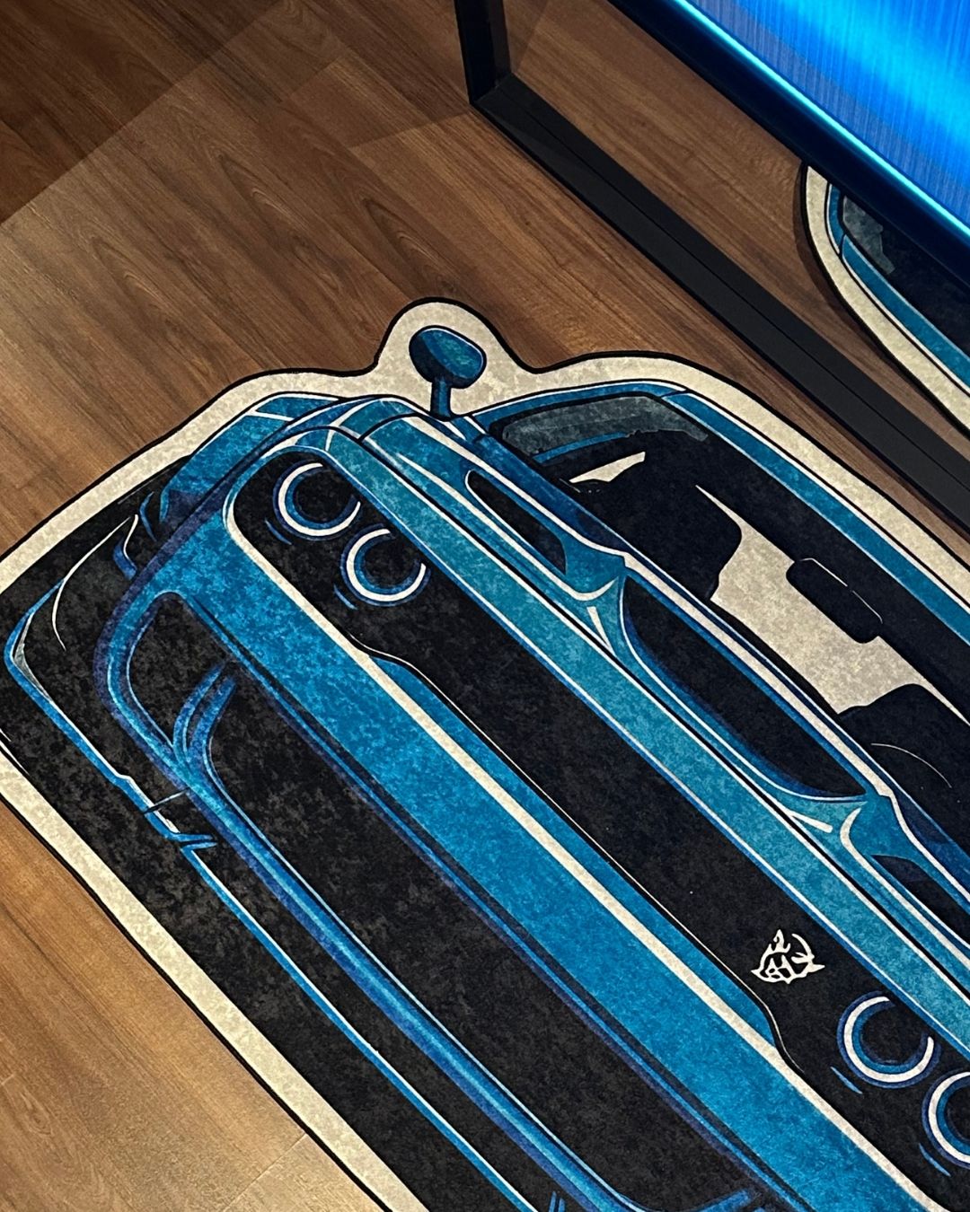 Dodge Challenger Blue- Özel Tasarım Halı