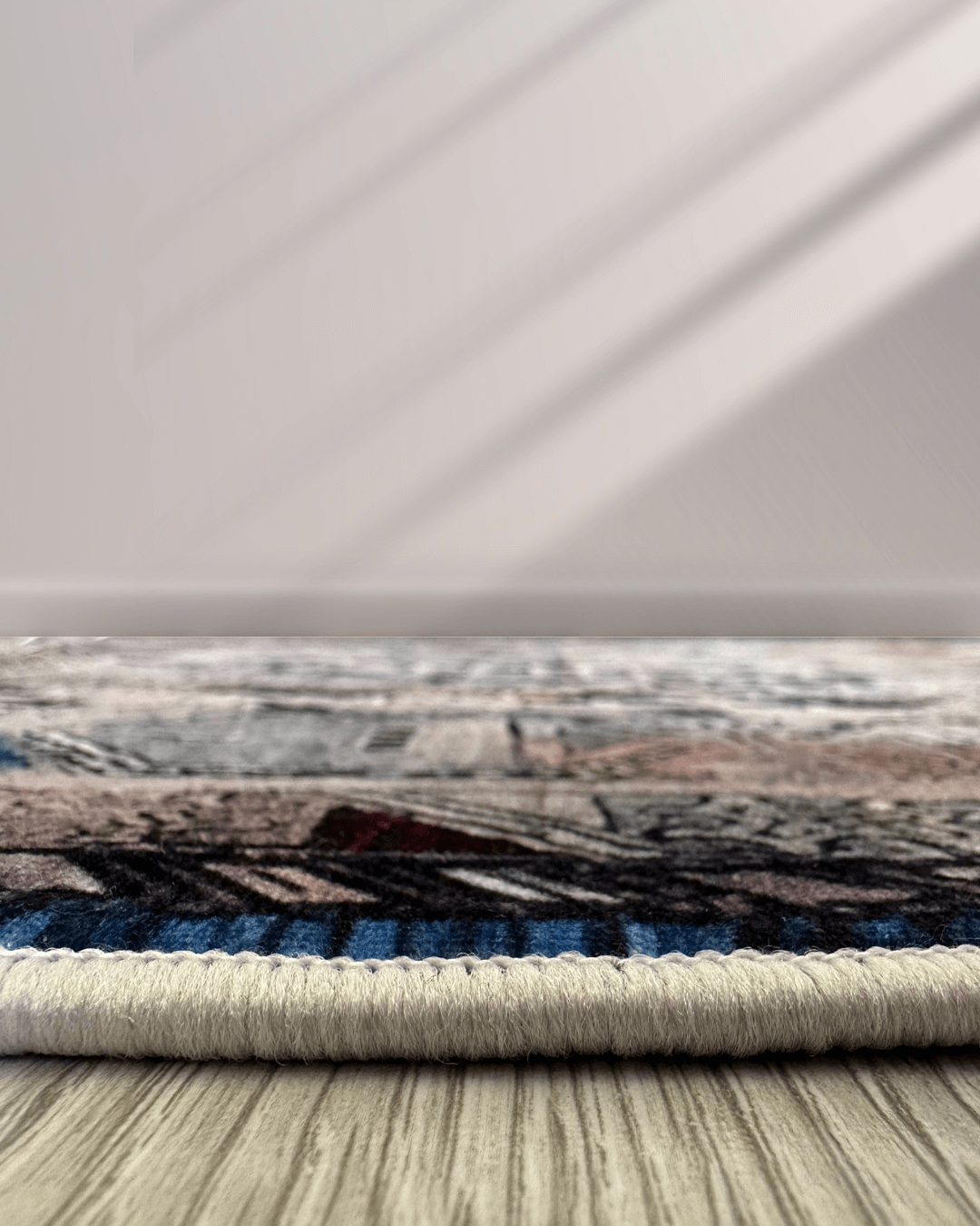 Pars - İskandinav Minimal Desen Halı – Yıkanabilir, Pamuk Dokuma Taban