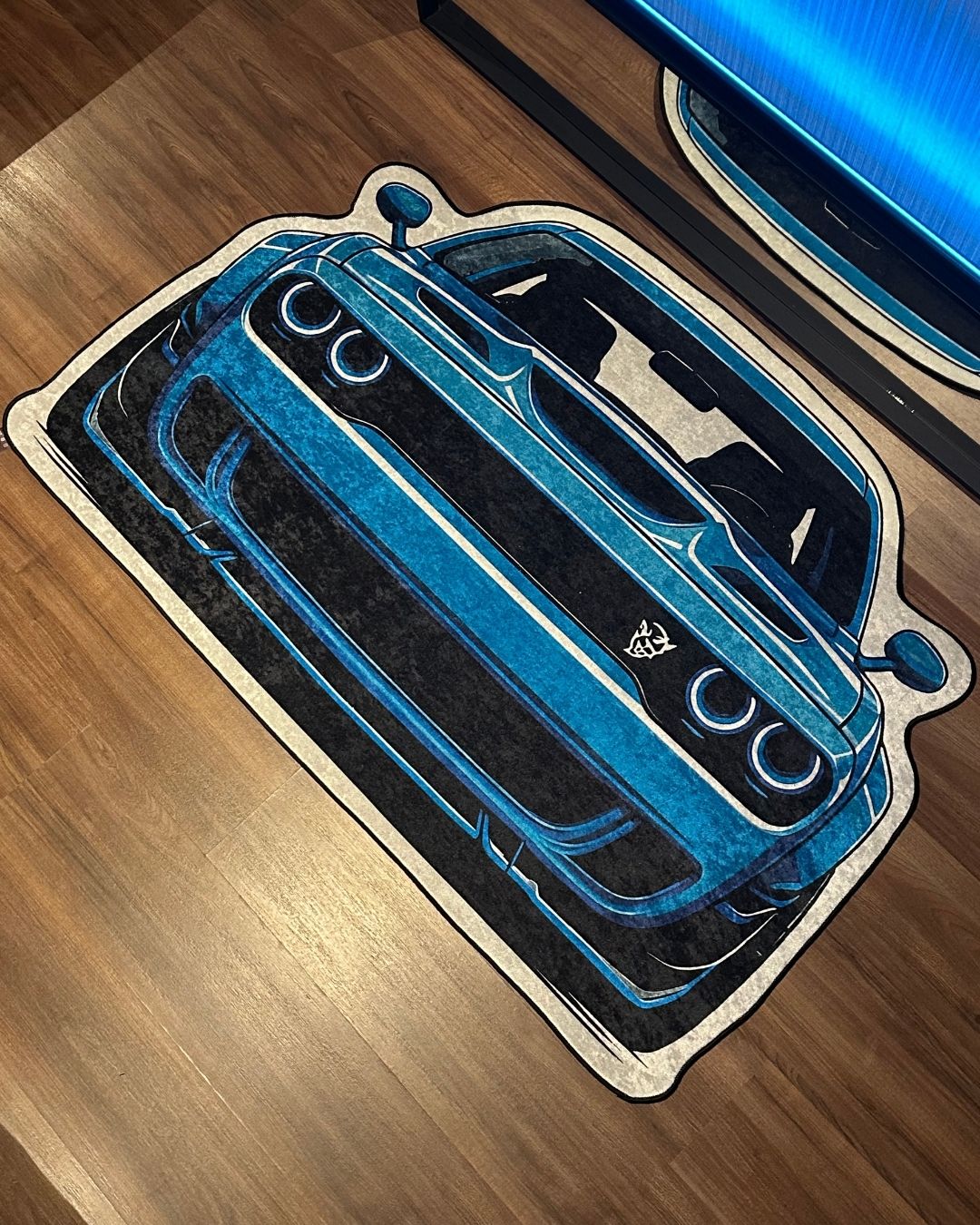 Dodge Challenger Blue- Özel Tasarım Halı