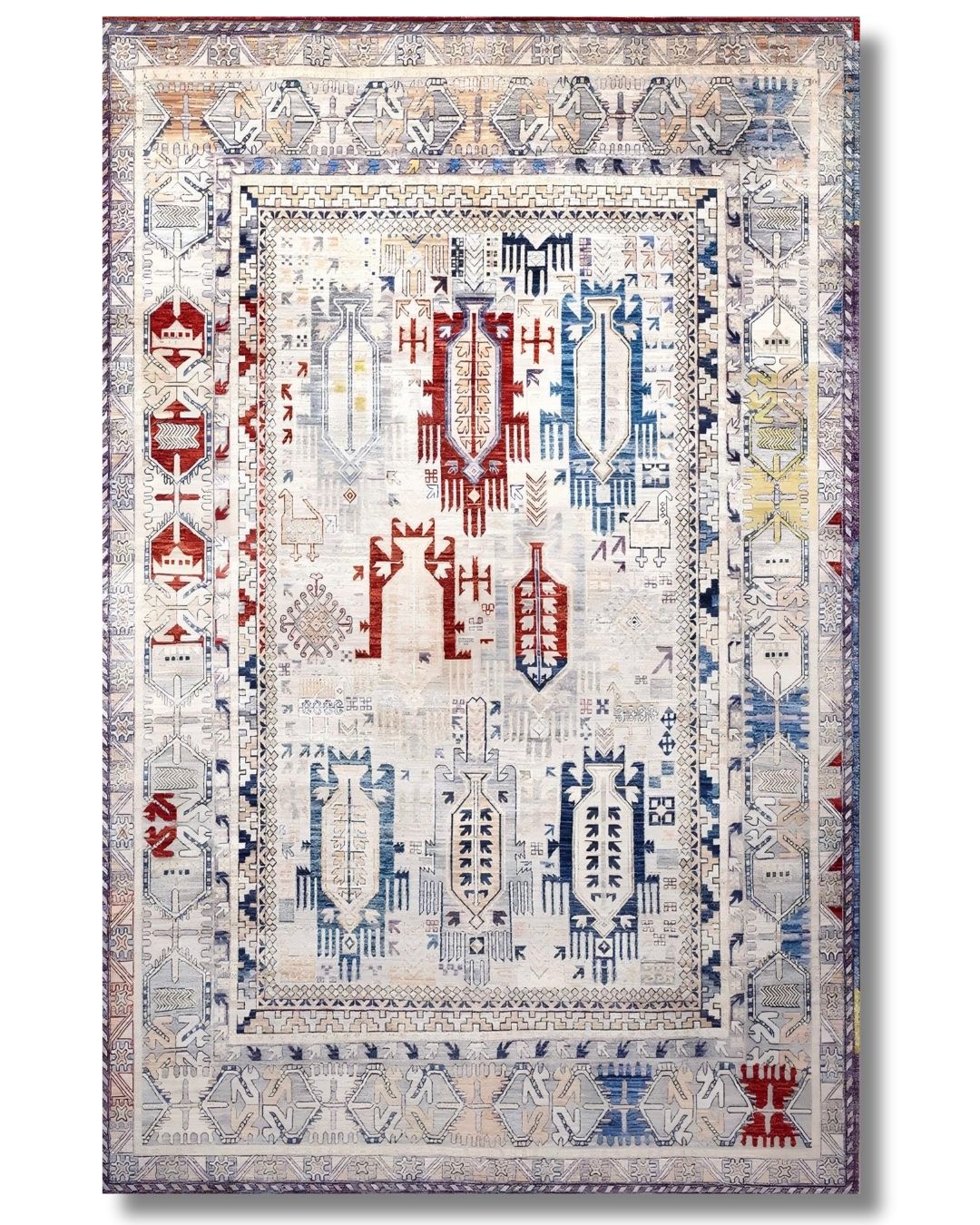 Pars - İskandinav Minimal Desen Halı – Yıkanabilir, Pamuk Dokuma Taban