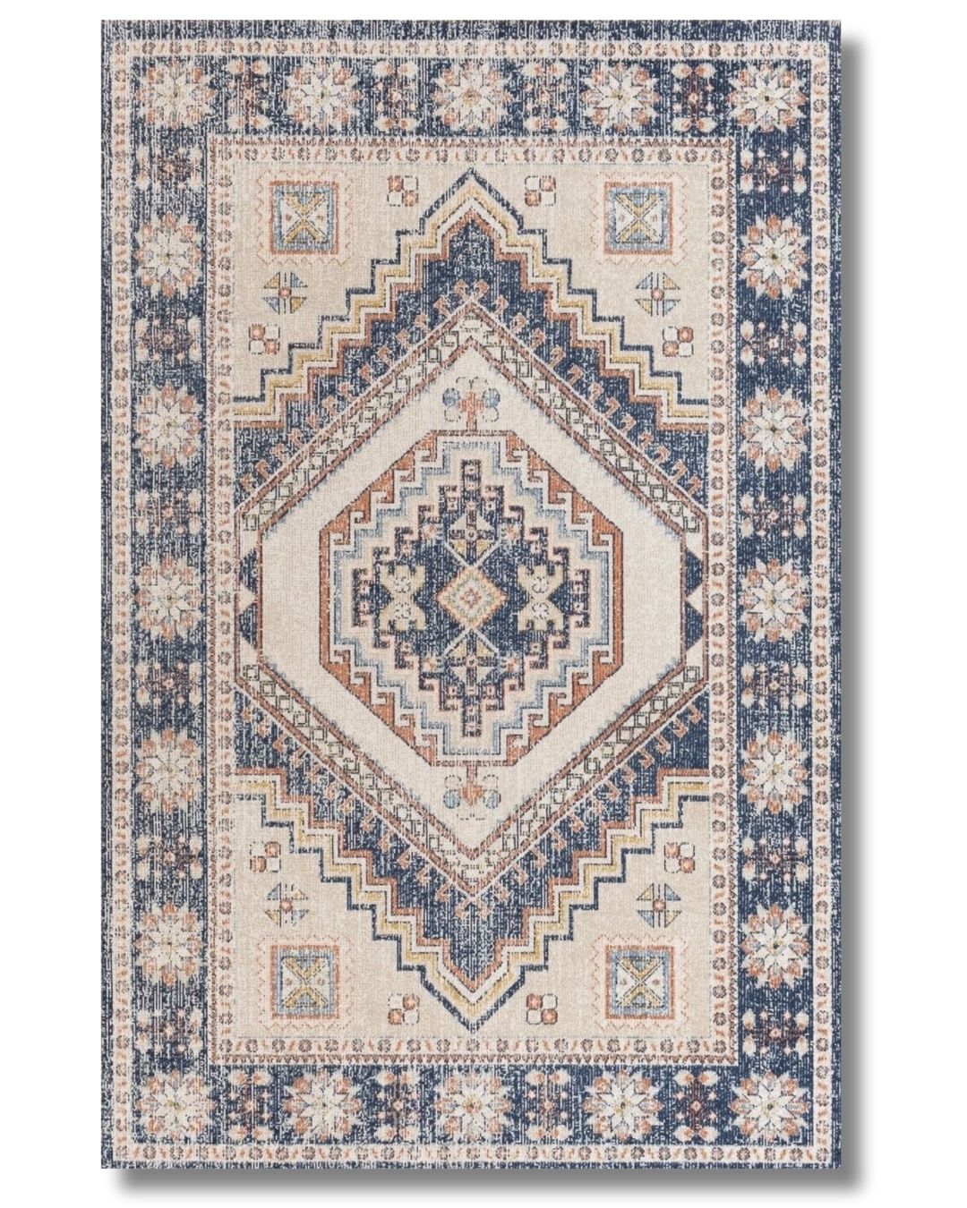 Rayne - Geometrik Desenli Pamuk Dokuma Taban – Yumuşak Kadife Doku
